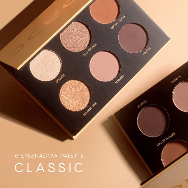 Paleta de Sombras Tons Terrosos - 6 Eyeshadow Palette Classic  Edition 7,8g