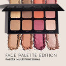 Kit Paleta Multifuncional Face Palette + Mini Pincéis (6 Produtos)