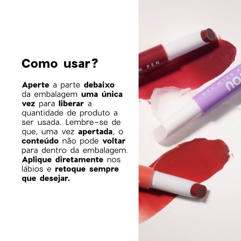 Hidratante labial cereja 4YOU | Lip balm pen berry