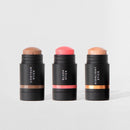 Kit Mini Contorno em Bastão Marrom Médio + Mini Blush em Bastão Rosa Claro + Mini Iluminador em Bastão Edition (3 Produtos)