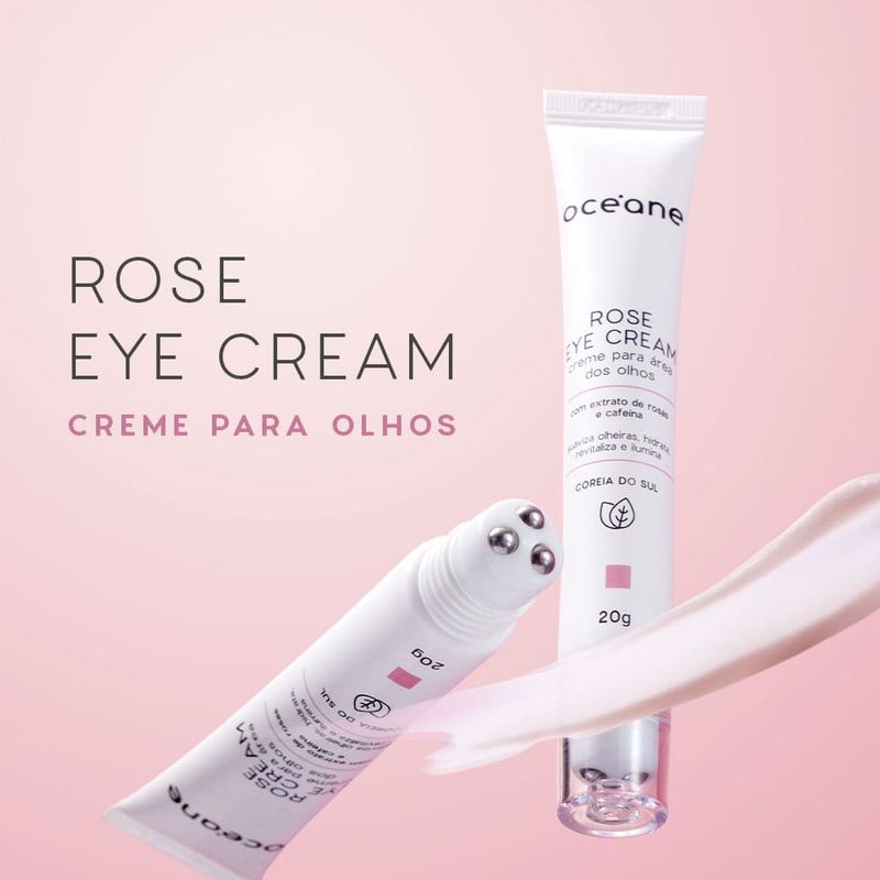 Creme para Área Dos Olhos Roll-On com Extrato de Rosas - Rose Eye Cream 20g