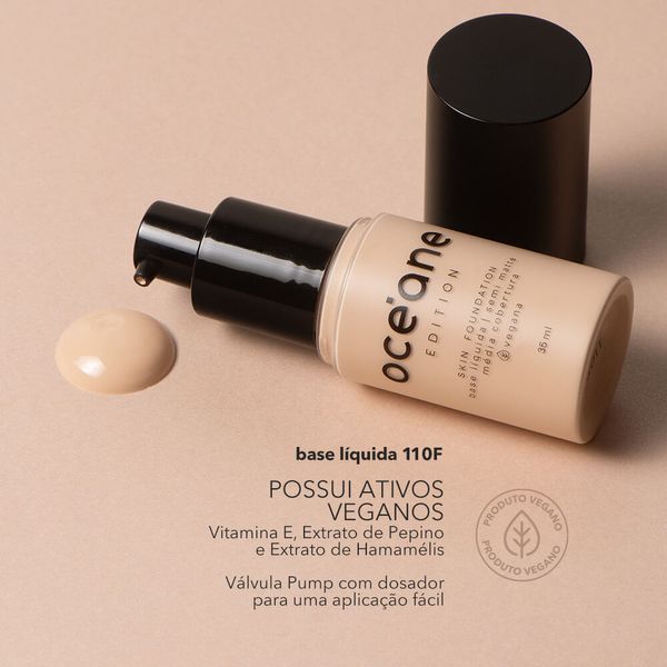 Base Líquida Clara Semi-Matte – Skin Foundation 110f  Edition 35ml