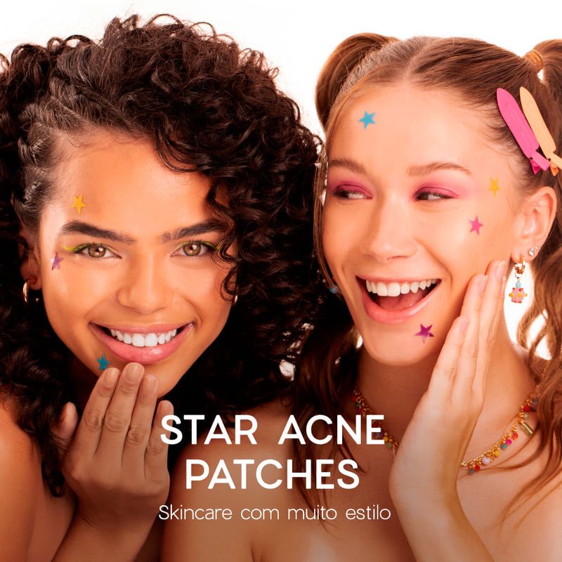 Adesivos Secativos para Espinhas com Ácido Salicílico - Star Acne Patches 4you 12un