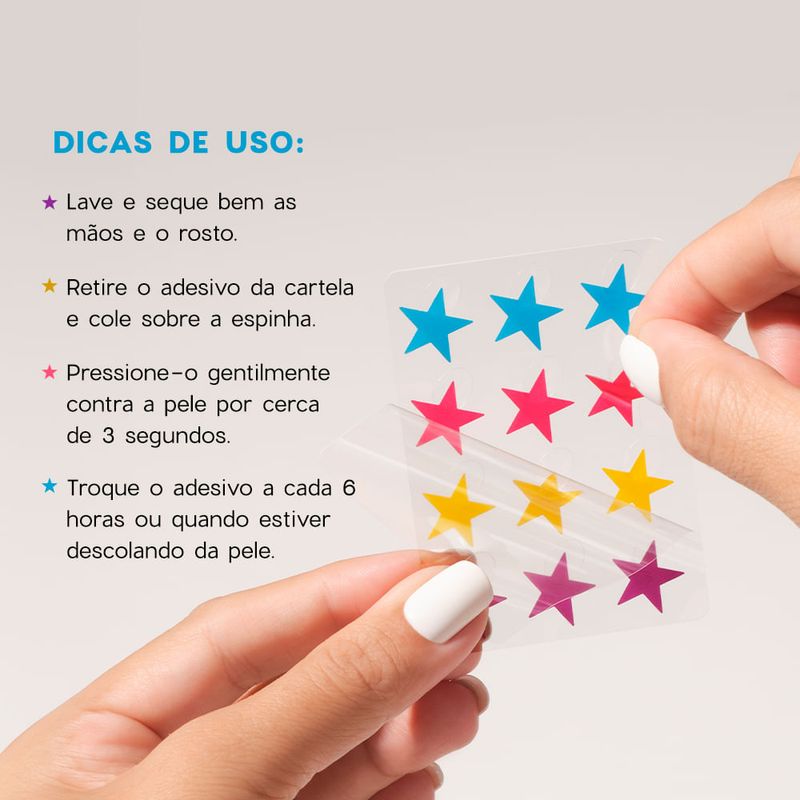 Adesivos Secativos para Espinhas com Ácido Salicílico - Star Acne Patches 4you 12un