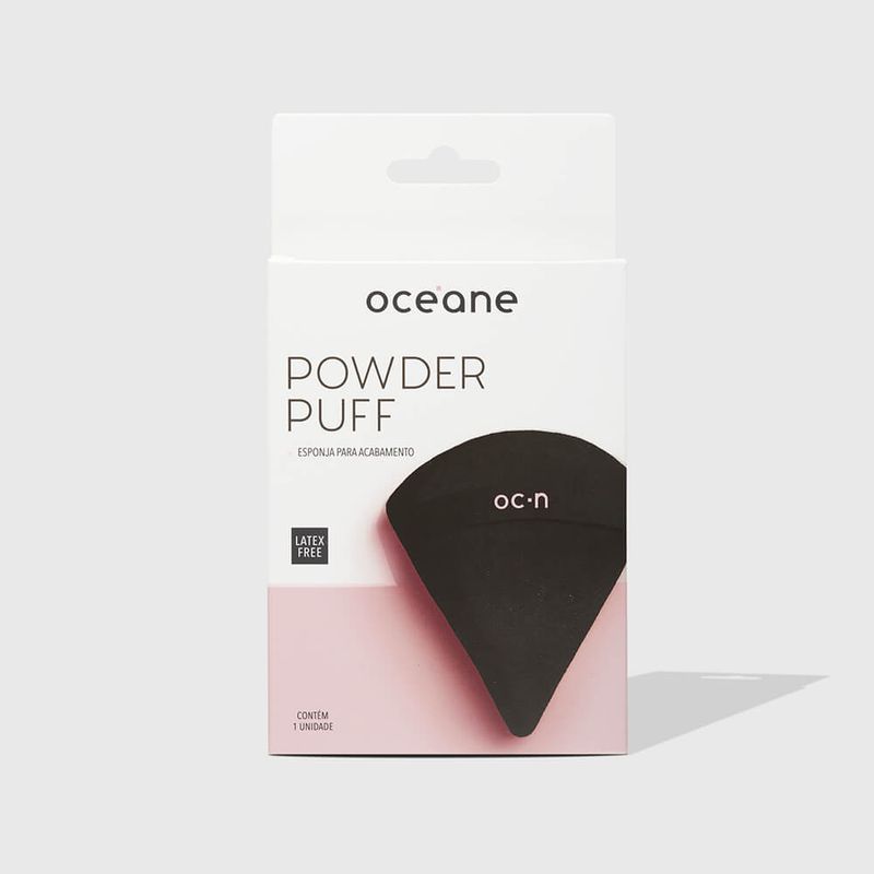 Esponja de Maquiagem para Acabamento Preta - Powder Puff Preta
